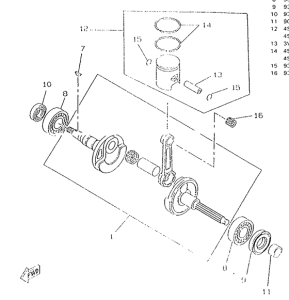 CW50RS Коленчатый вал и поршни