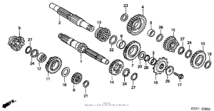 CR250R Трансмиссия