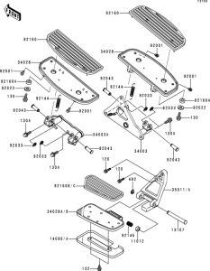 VN1500 Подножки