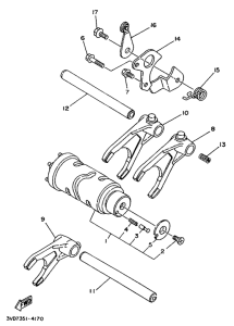 TDM850 Leva de cambio. herq