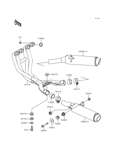 ZX600 Muffler comp
