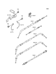 BJ250 Тросы управления
