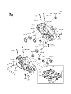 KMX125 Картер двигателя