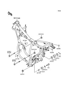 KX65 Крепление двигателя