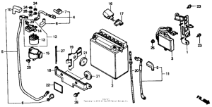VTR250 Аккумулятор
