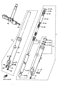 XV500 Передняя вилка