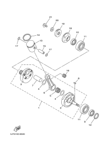 TZ125 Коленчатый вал и поршни