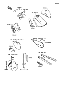 KMX125 Decals(green)(kmx125-a6 / a7)