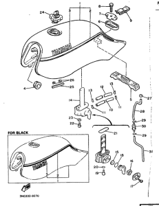XJ900F Топливный бак