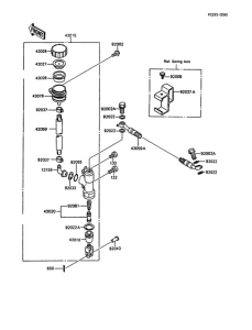 KMX200 Задний торм цилиндр