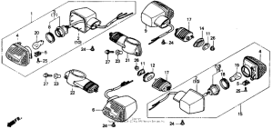 NT650 Задний фонарь