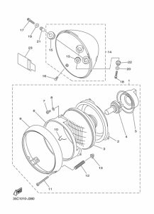XVS400 ヘツドライト 1