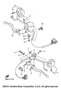XVS1300BG Рулевые переключатели