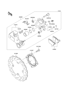 ZX1000 Задний тормоз