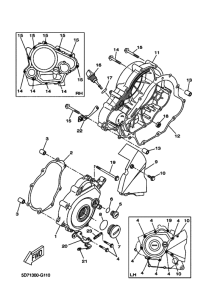 YZF-R125 Крышка картера двигателя