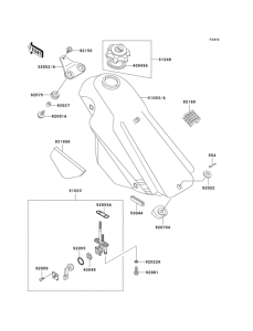 KDX125 Топливный бак