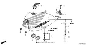 VT750RS Топливный бак