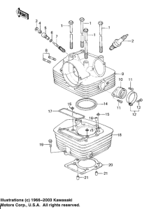 KZ200 Головка блока цилиндров / цилиндр
