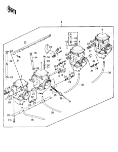 KZ750 Carburetor assy