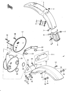  Fenders / number plate