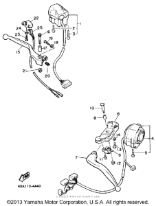 FJ600N Handle switch-lever