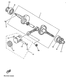 YE50 Коленчатый вал и поршни