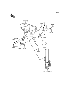 KLE650 Крыло переднее