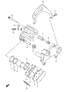 RMX250 Задний суппортs