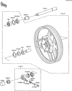 ZX600 Переднее колесо