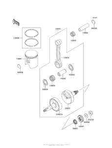KX65 Коленвал и поршни