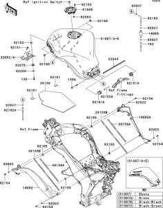 ZX1000 Топливный бак