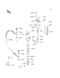 KLX250 Задний торм цилиндр