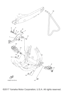 YZ125J2 Подножки