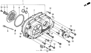 VFR750F Крышка картера правая