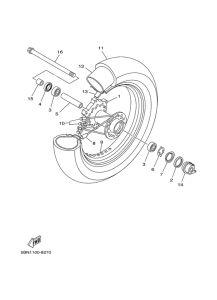 XVS650A Переднее колесо