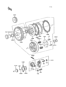 KH125 Сцепление