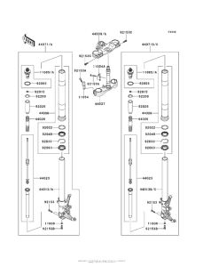 ZX1400 Передняя вилка
