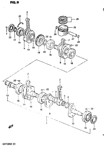 GS1100 Вал коленчатый