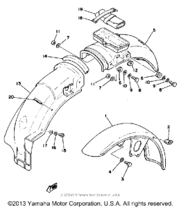 XS400E Front fender - rear fender