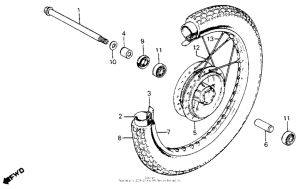 CM200 Переднее колесо