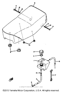 YZ80B Oil tank - seat