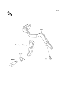 KL650 Педаль тормоза