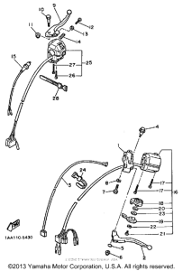 XJ700XSC Рулевые переключатели