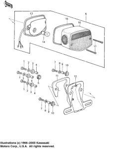 KZ1000 Taillight unit ass`y