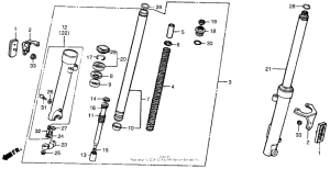 VTR250 Front fork 88-89
