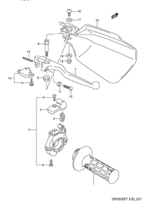 DR350 Рукоятка газа и тормоза