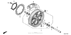 NC700X (DCT) Переднее колесо