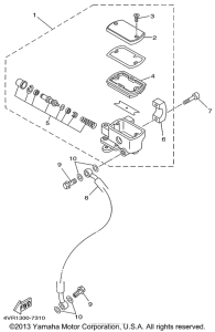 XVS650 Главный тормозной цилиндр