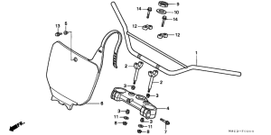CR500R Handle pipe / top bridge