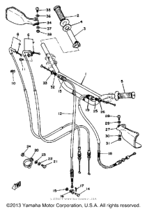 TT250H Руль -тросы